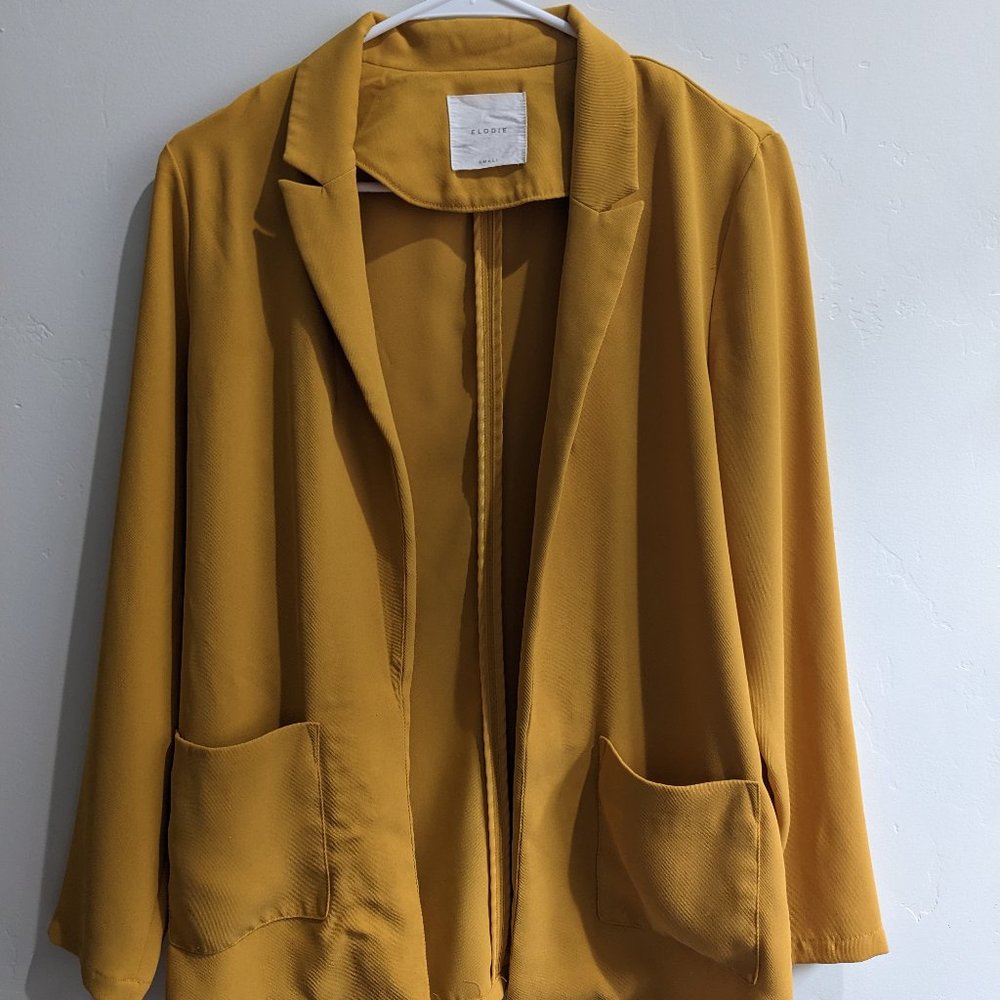 Elodie mustard flowy women's small blazer